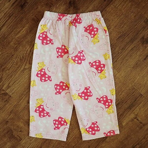 Size 2 Peppa Pig Pink Flannelette Pyjama Pants EUC - Image 2