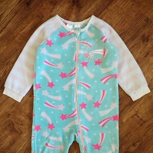 Size 3 Baby Berry 'Make a Wish' Polar Fleece Sleepsuit EUC