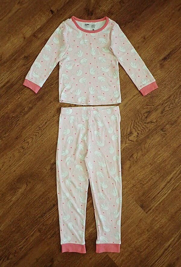 Size 4 Anko Long Sleeve Stretch Cotton 'Swan' Pyjamas EUC - Image 2