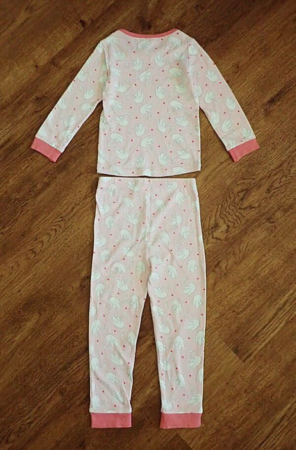 Size 4 Anko Long Sleeve Stretch Cotton 'Swan' Pyjamas EUC - Image 3