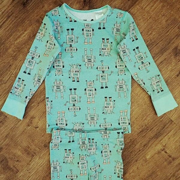 Size 4 Cotton On Kids 'Robot' Long Sleeve Pyjamas GUC