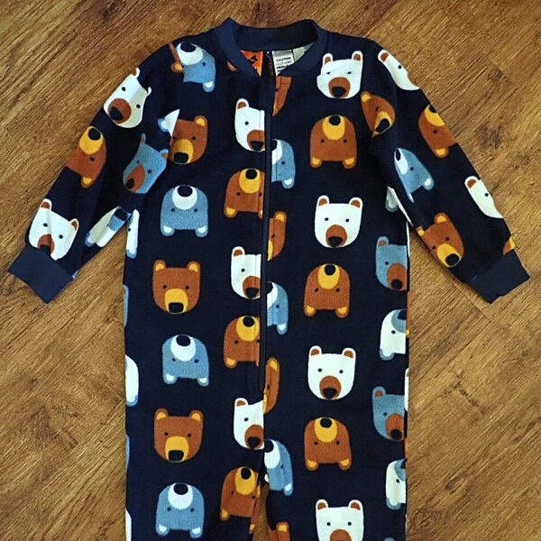Size 4 Tilt 'Bear' Polar Fleece Sleepsuit EUC
