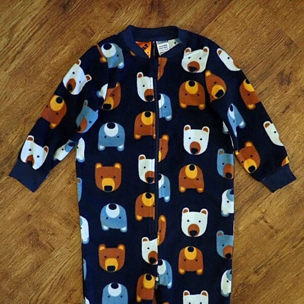 Size 4 Tilt 'Bear' Polar Fleece Sleepsuit EUC