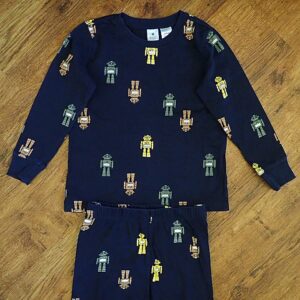 Size 5 Target Organic Cotton 'Robot' Pyjama Set EUC