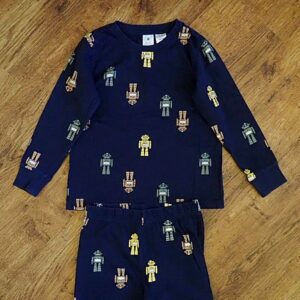 Size 5 Target Organic Cotton 'Robot' Pyjama Set EUC