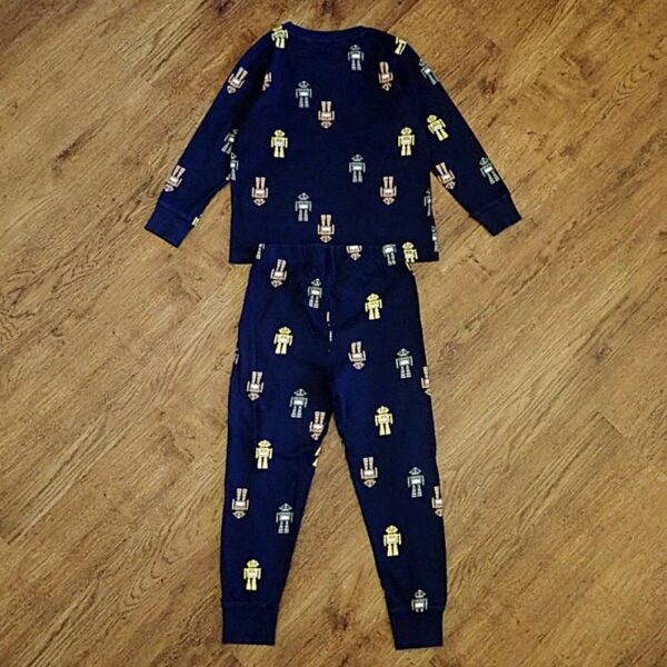 Size 5 Target Organic Cotton 'Robot' Pyjama Set EUC - Image 3