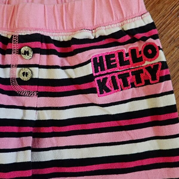 Size 7 Hello Kitty Pink Striped Pyjama Pants EUC - Image 3