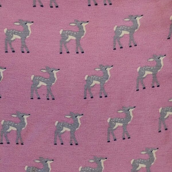 Size 7 Lilac Stretch Cotton 'Deer' Pyjamas by Hatley EUC - Image 4