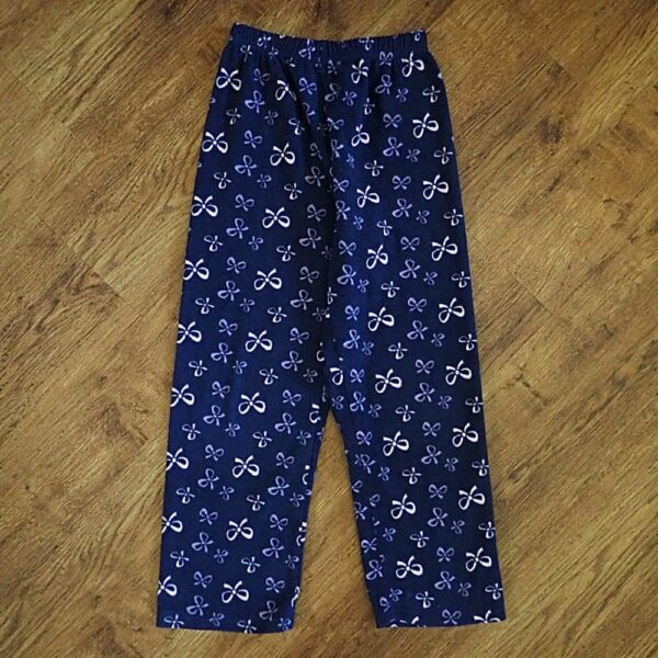 Size 8 All Sorts 'Bows' Navy Pyjama Pants EUC