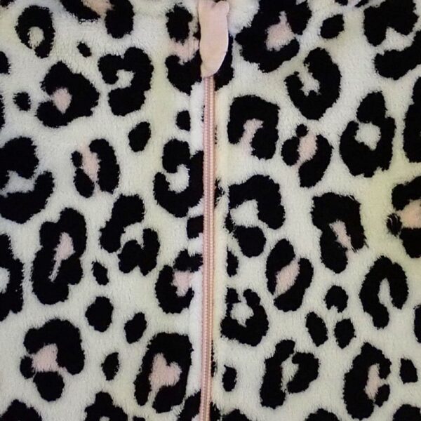 Size 8 Brilliant Basics Coral Fleece 'Leopard' Sleepsuit EUC - Image 5