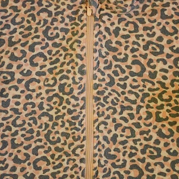 Size 9/10 Lily & Dan Leopard Print Hooded Sleepsuit GUC - Image 4