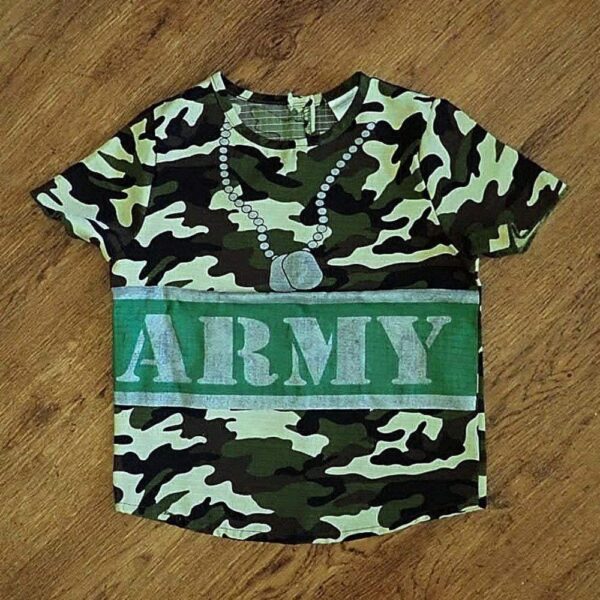 Size 4/6 K-Mart 'Army' Camouflage Tee EUC