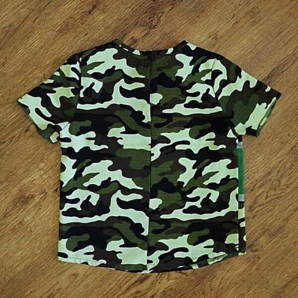 Size 4/6 K-Mart 'Army' Camouflage Tee EUC - Image 2