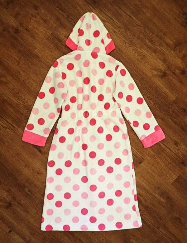 Size 14 Target Pink & White Coral Fleece Dressing Gown EUC - Image 3