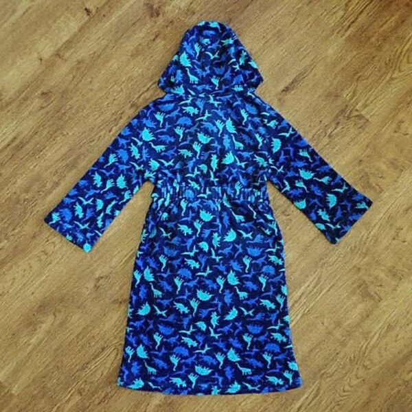 Size 6 Neon 'Dinosaur' Hooded Dressing Gown EUC - Image 2