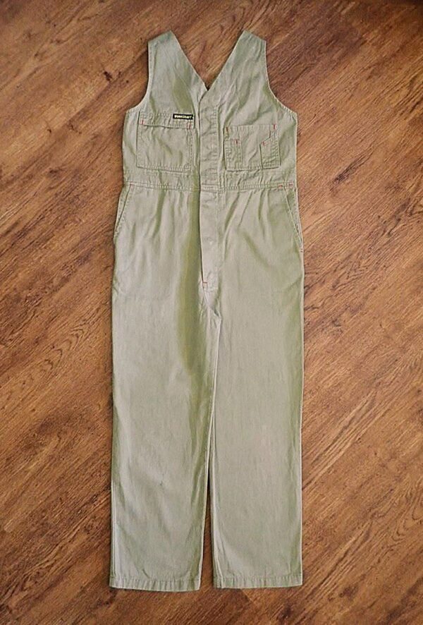 Size 10 Workcraft Bib & Brace Khaki Overalls EUC - Image 2