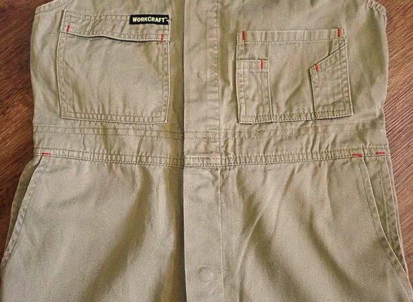 Size 10 Workcraft Bib & Brace Khaki Overalls EUC - Image 4