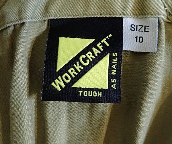 Size 10 Workcraft Bib & Brace Khaki Overalls EUC - Image 7