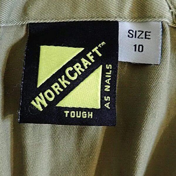 Size 10 Workcraft Bib & Brace Khaki Overalls EUC - Image 7