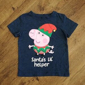Size 1 Peppa Pig Santa's Lil' Helper Tee EUC