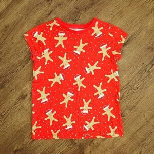 Size 10 Anko 'Gingerbread Man' Red Christmas Tee NWOT
