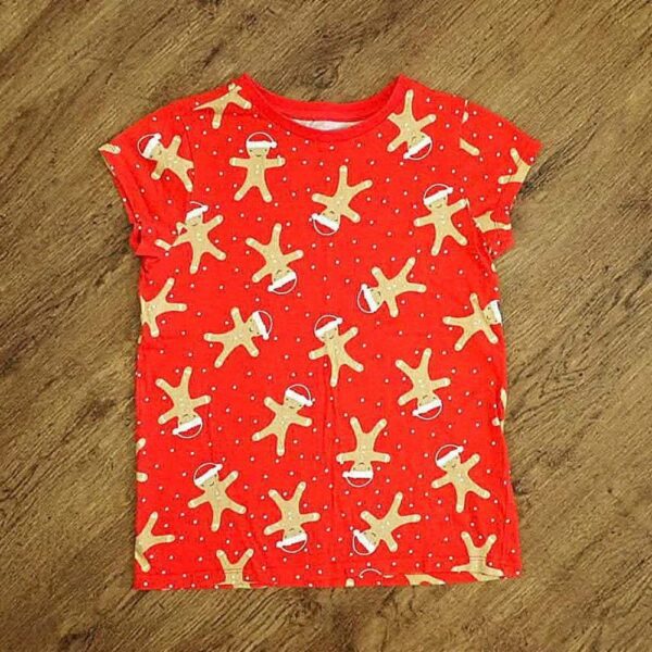 Size 10 Anko 'Gingerbread Man' Red Christmas Tee NWOT