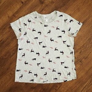 Size 14 Anko 'Ohhhh Deer' Grey Sleep Top EUC