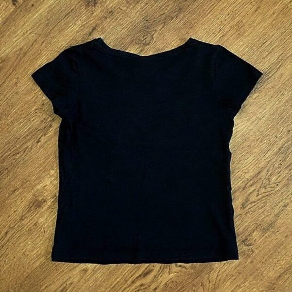 Size 14 Mango 'Oh Deer' Sequined Black Christmas Tee EUC - Image 2