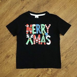 Size 4 H&T 'Merry Christmas' Tee EUC