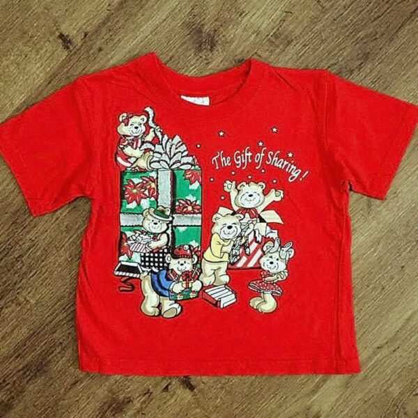 Size 4 Longoal 'The Gift of Sharing' Christmas Tee NWOT