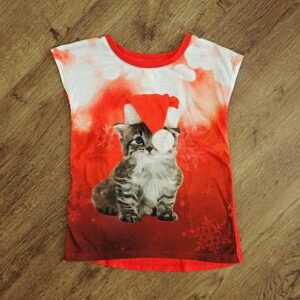 Size 4 Target Christmas 'Kitten' Tee EUC
