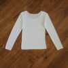 Size 8 Mango White Long Sleeve Thermal Top EUC