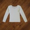 Size 8 Mango White Long Sleeve Thermal Top EUC - Image 2