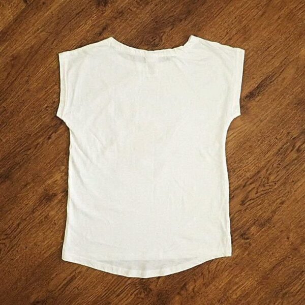 Size 9 Target 'Reindeer' White Christmas Tee EUC - Image 2