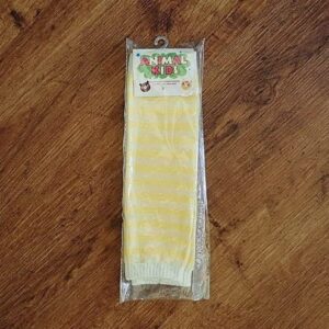 Size 1/3yrs Animal Kids Yellow Striped Leg Warmers NOS