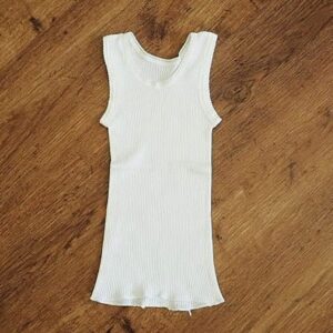 Size 1 Bonds Plain White Singlet EUC