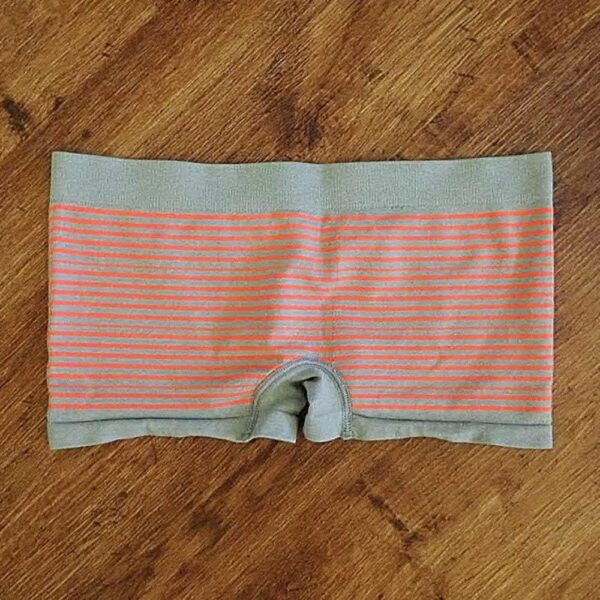 Size 10/12 Target Orange & Grey Striped Trunks NWOT - Image 2