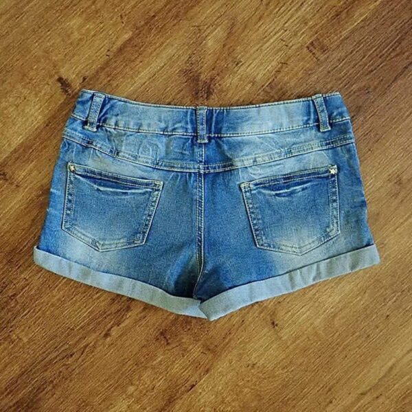 Size 10 Target Blue Stretch Denim Shorts EUC - Image 2