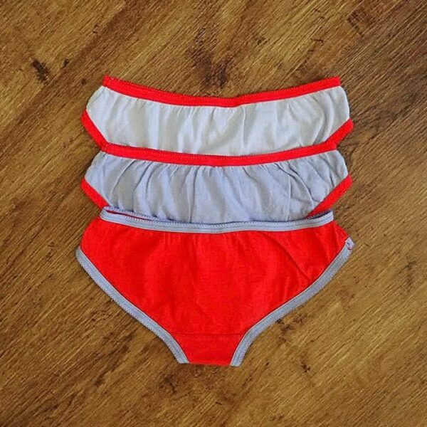 Size 3/4 Neon Lilac & Red Briefs (x3) NWOT - Image 2