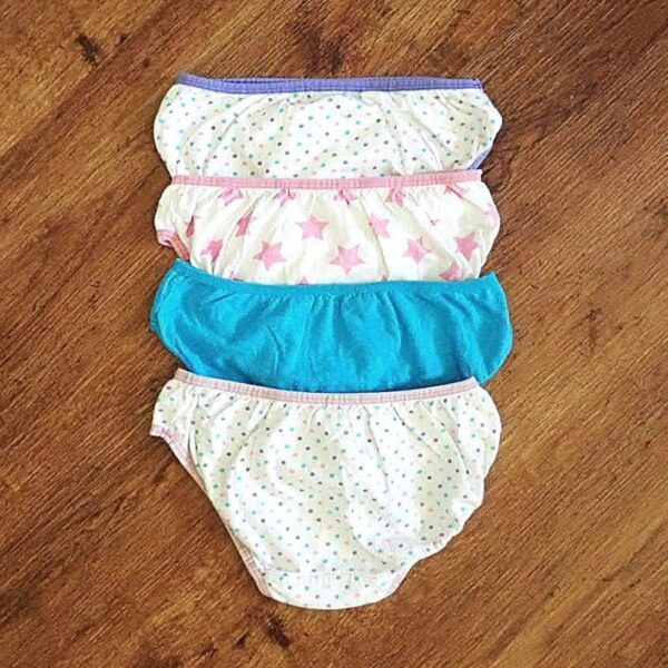 Size 3/4 Unbranded Multicoloured Briefs (x4) GUC - Image 2