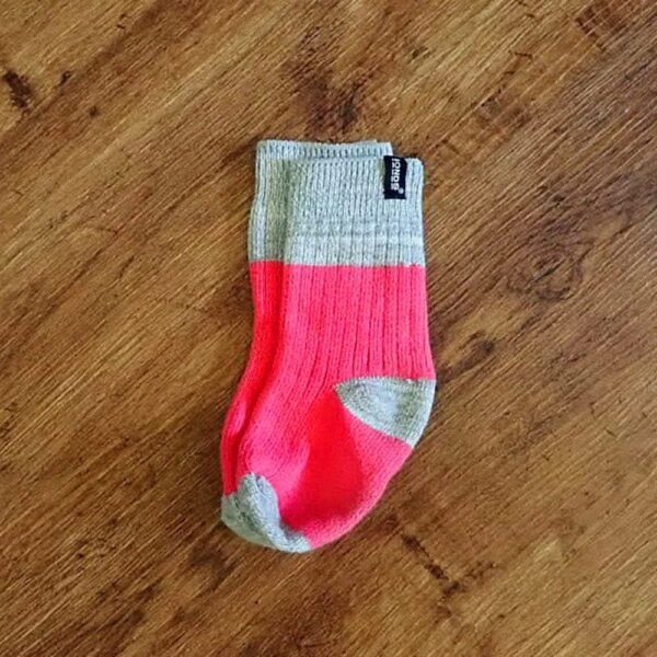 Size 1/3yrs Bonds Cherry Pink & Grey Thick Socks EUC