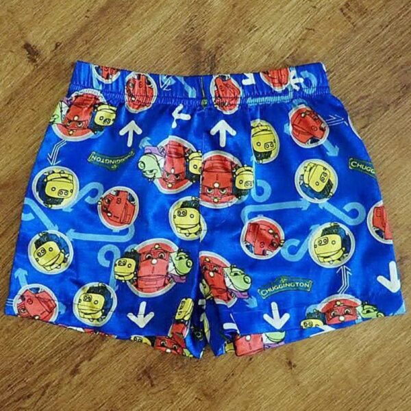 Size 4 Chuggington Blue Satin Boxer Shorts NWOT