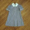 Size 4 Unbranded Navy & White Gingham School Dress EUC