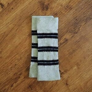 Size 1/3yrs Grey & Black Lurex Leg Warmers EUC