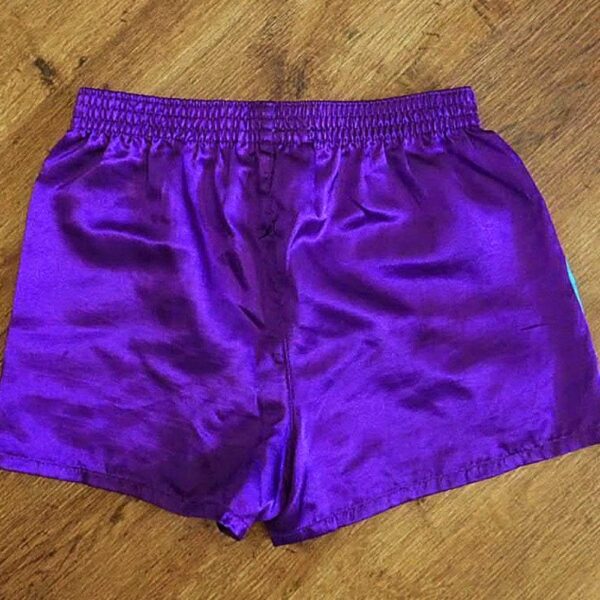 Size 6/8 Neon Purple 'Peace' Boxer Shorts EUC - Image 2