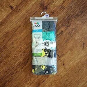 Size 6 Kids & Co Boys Briefs 6-Pack NWT