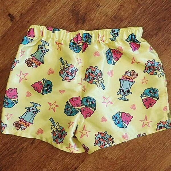 Size 8 Shopkins Yellow Satin Boxer Shorts EUC - Image 2
