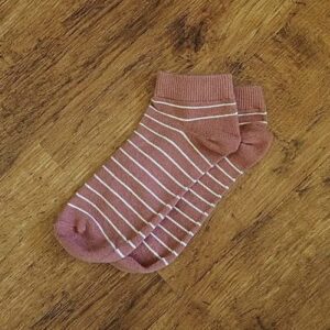 Size 013/3 (7/9yrs) Brown & White Striped Ankle Socks NOS