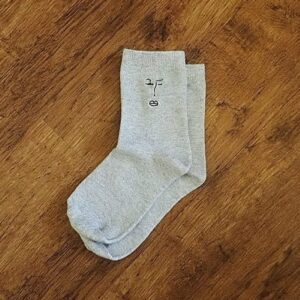 Size 09/012 (4/6yrs) Light Grey Bright Lurex Socks NOS