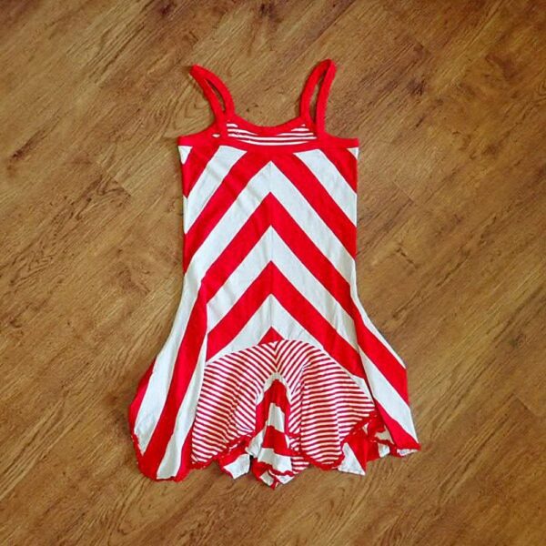 Size 10 Red & White Block-Striped Dress by Hootkid EUC - Image 2